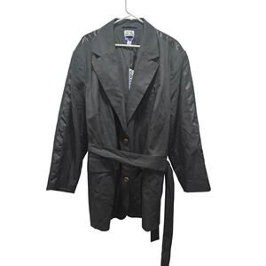 NWT Target Future Collective x Kahlana Barfield Brown Tie Waist 3X Black Jacket